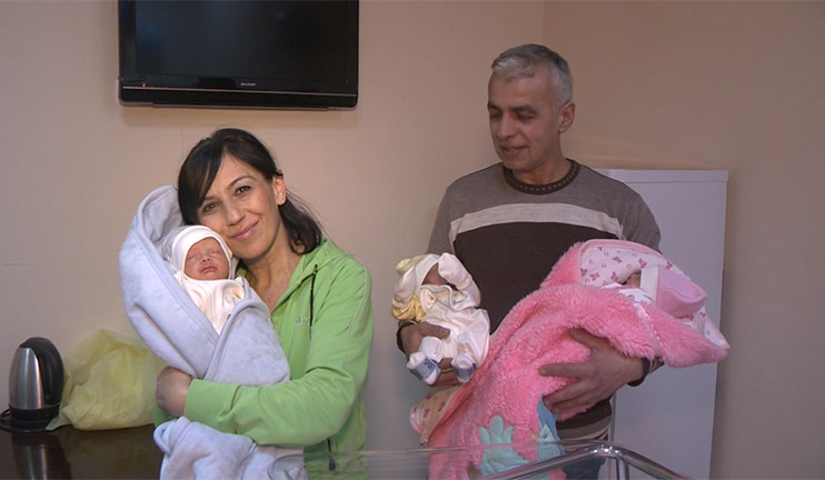 The family of Hambardzumyans who suffered from sterility for 16 years had triplets