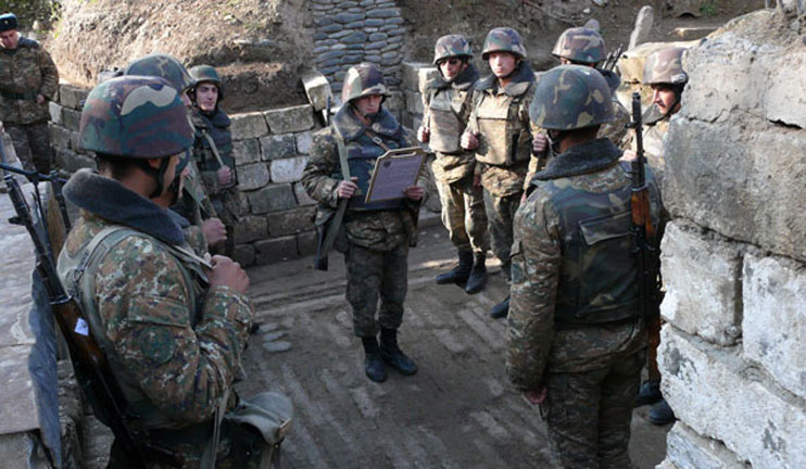 The veterans of Artsakh war were on a 7 day duty with the soldiers in the military base