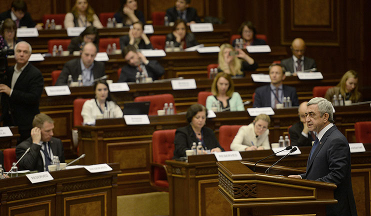 President Sargsyan had a speech during the opening ceremony of the "Euronest" 4th plenary session of the assembly