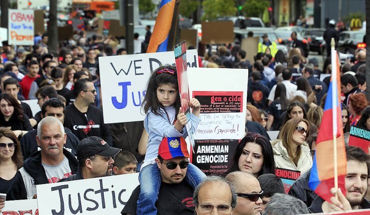 Միջոցառում Լոս Անջելեսի քաղաքապետարանի առջեւ