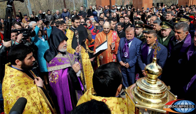 A memorial dedicated to the victims of the Armenian Genocide was opened in Moscow