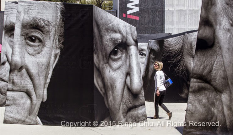 The huge photos of the witnesses of the Armenian Genocide in the heart of Los Angeles