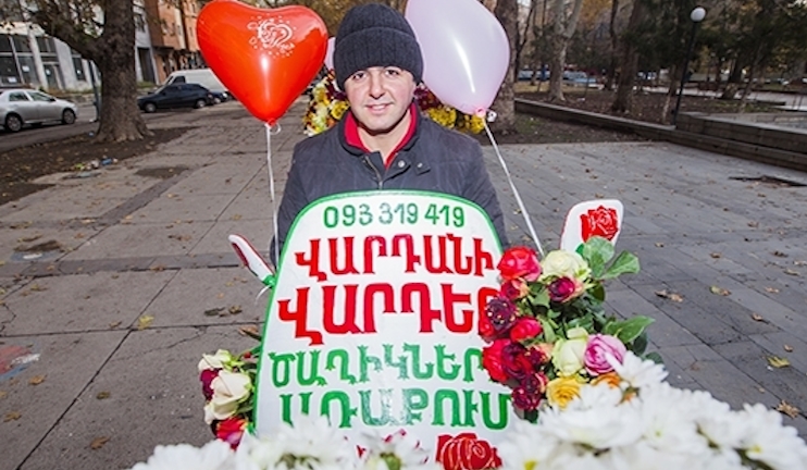 The new symbol of Yerevan – florist Vardan