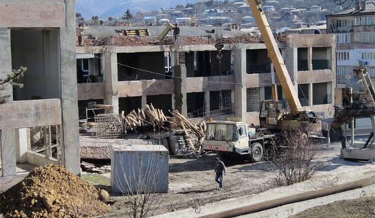 The number 18 school of Vanadzor is being reconstructed by state funding