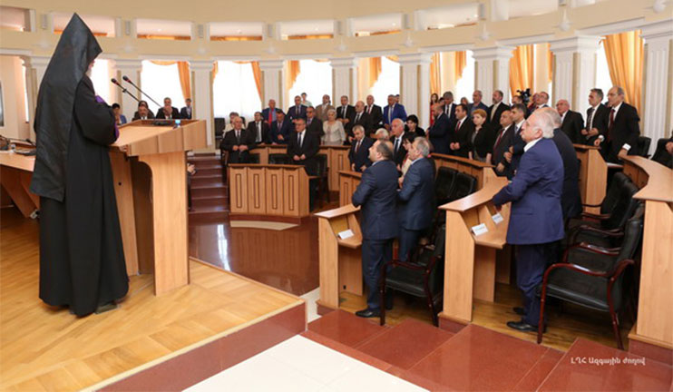 The newly elected parliament of Artsakh had their inaugural session