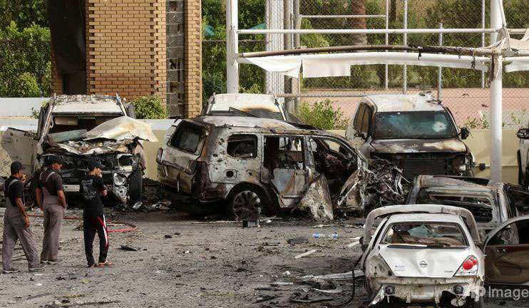 The results of the recent terrorist attacks are being eliminated in the capital of Iraq