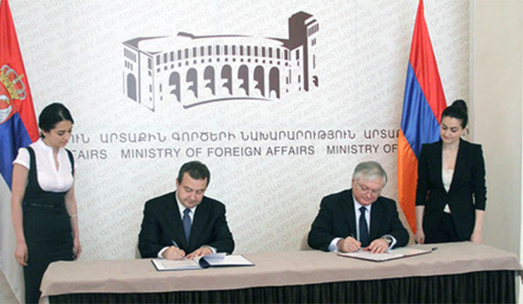 Armenia and Serbia will promote diplomatic relationships