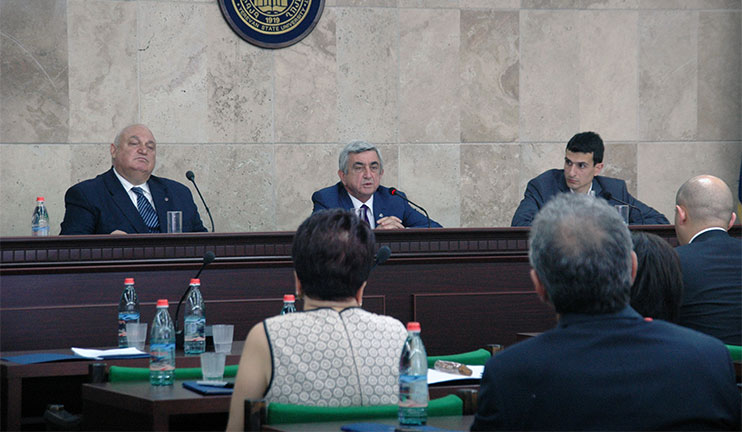 Aram Simonyan was reelected as the rector of YSU