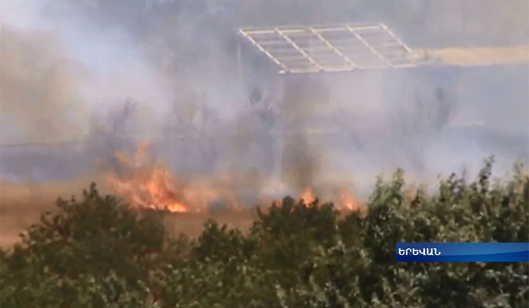 Բուսաբանականում բռնկված հրդեհի արդյունքում այրվել է 15 հա խոտածածկ տարածք