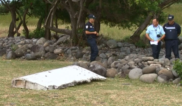 An aircraft wing fragment was discovered on Reunion Island