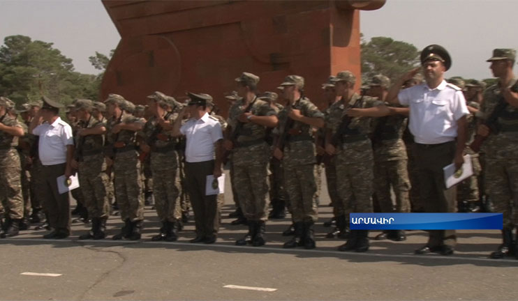 A military oath ceremony was organized in the Sardarapat memorial complex