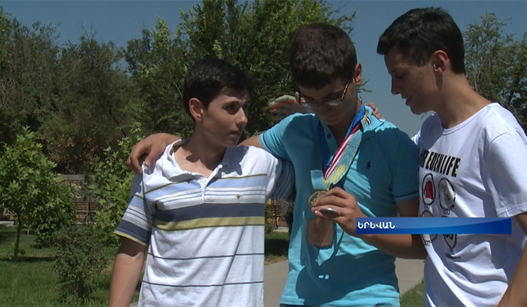 The Armenian schoolboy brought two medals from the international Olympiad