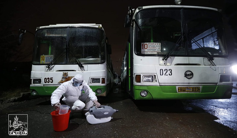 Երևանում ամեն օր ախտահանվում է 155-160 ավտոբուս