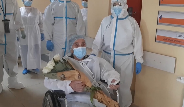 A 91-year-old woman recovered from coronavirus and has been discharged from hospital