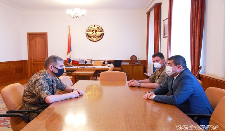 The President of the Republic of Artsakh received the Chief of the General Staff of the RA Armed Forces