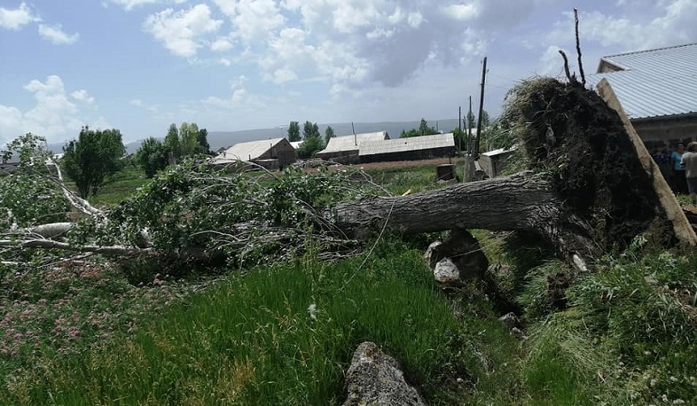 Պտտահողմից Գեղանիստ համայնքում վնասվել են 50-ից ավելի տուն և օժանդակ շինություն