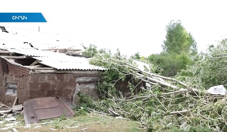 The devastation caused by the tornado in Geghanist