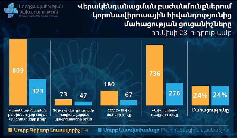 ՀՀ-ում  վերակենդանացման բաժանմունքներում մահացությունը մոտավորապես 24% է. Թորոսյան