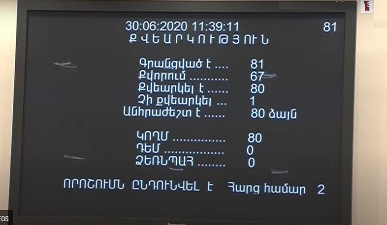The National Assembly adopted the decision annulling the referendum