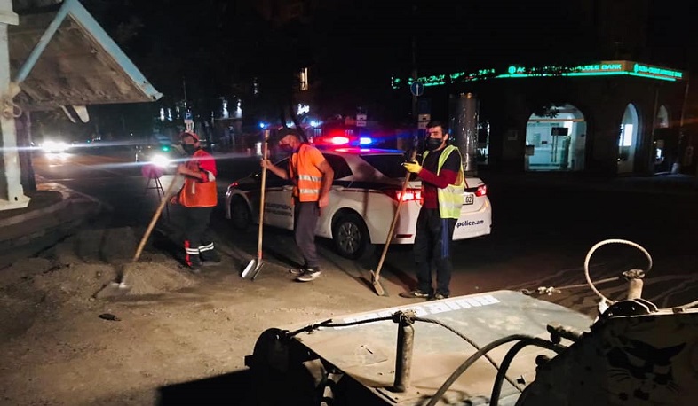 Աբովյան փողոցում ասֆալտապատման աշխատանքներն իրականացվում են գիշերային ժամերին