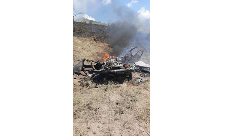 The Azerbaijani drone hit the car of the RA MES. Artsrun Hovhannisyan