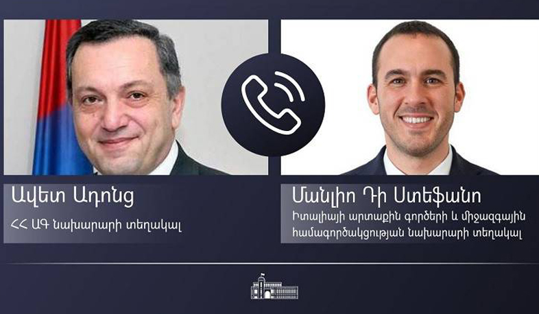 ԱԳ նախարարի տեղակալն իտալացի գործընկերոջը ներկայացրել է սահմանի հյուսիս-արևելյան հատվածի երկայնքով Ադրբեջանի կողմից զինուժի կիրառման արդյունքում ստեղծված իրավիճակը