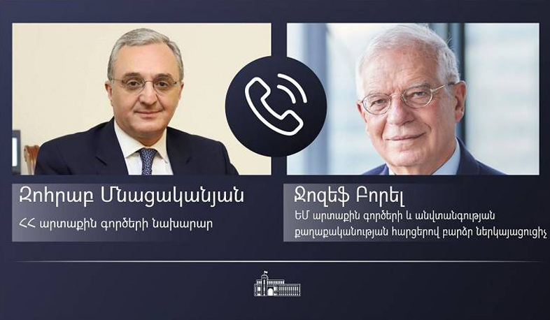 Zohrab Mnatsakanyan had a telephone conversation with Josep Borrell, the new Minister of Foreign Affairs of Azerbaijan joined the talks
