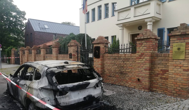 The official car of the RA Embassy in Germany was set on fire at night