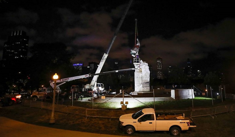 Քրիստափոր Կոլումբուսի հուշարձանը ապամոնտաժվել է Չիկագոյում