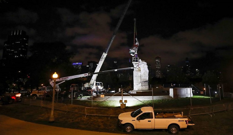 Քրիստափոր Կոլումբուսի հուշարձանը ապամոնտաժվել է Չիկագոյում