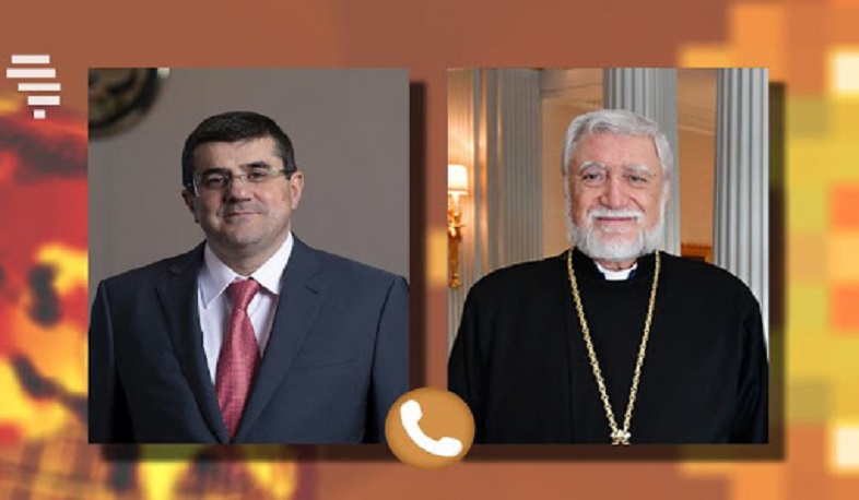 Artsakh is by Lebanon. President Harutyunyan had a telephone conversation with Catholicos Aram A.