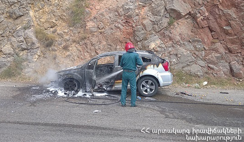 Տիգրանաշեն գյուղի մոտակայքում այրվել են ավտոմեքենա և մոտ 25 հա խոտածածկույթ