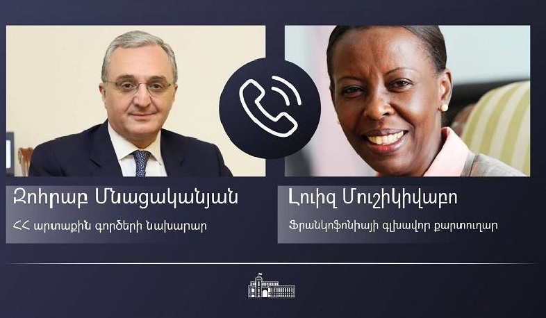 Zohrab Mnatsakanyan had a telephone conversation with the Secretary General of the Francophonie Louise Mushikiwabo