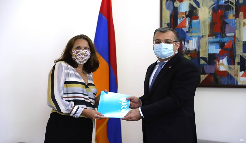 ՅՈՒՆԻՍԵՖ-ի նորանշանակ ներկայացուցիչն իր հավատարմագրերն է հանձնել ՀՀ ԱԳ նախարարի տեղակալին