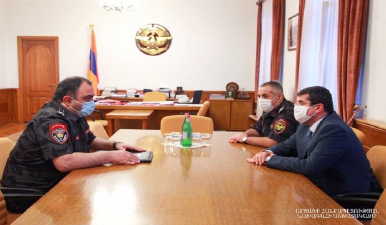Արցախի նախագահը և ՀՀ ոստիկանապետը կարևորել են իրավապահ մարմինների միջև համակարգված աշխատանքը
