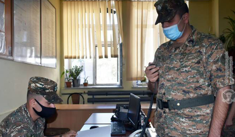 The staff of the air defense command post conducted complex trainings