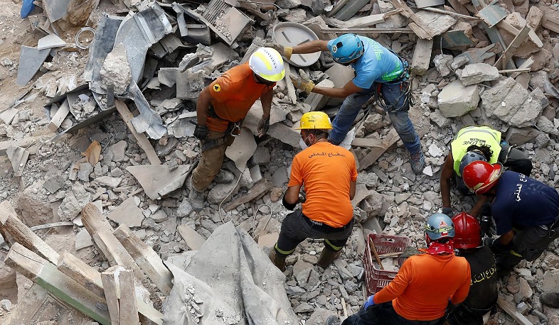 Բեյրութում հավանական ողջ մնացածների որոնողափրկարարական աշխատանքները շարունակվում են