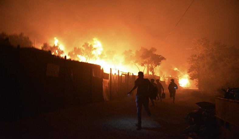 Խոշոր հրդեհ Լեսբոսի փախստականների ճամբարում