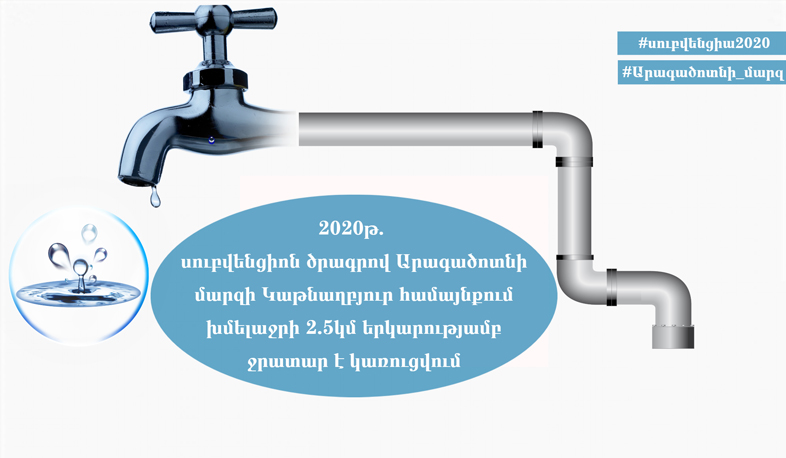 Կաթնաղբյուր համայնքում 2.5 կմ երկարությամբ ջրատար է կառուցվում