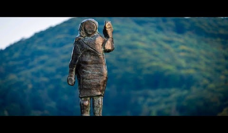 Սլովենիայում վերականգնել են Մելանյա Թրամփի՝ այս անգամ հրակայուն արձանը