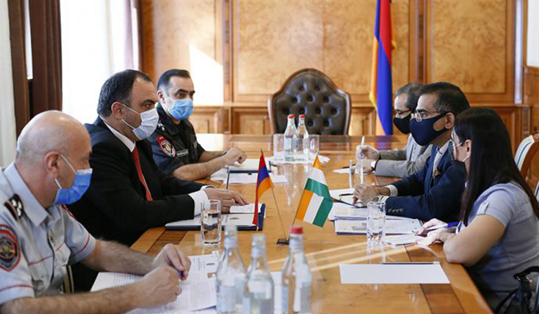 Ոստիկանության պետն ընդունել է Հայաստանում Հնդկաստանի դեսպանին