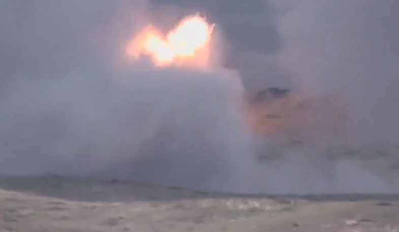 Azerbaijani bases and armored vehicles are being destroyed. New video
