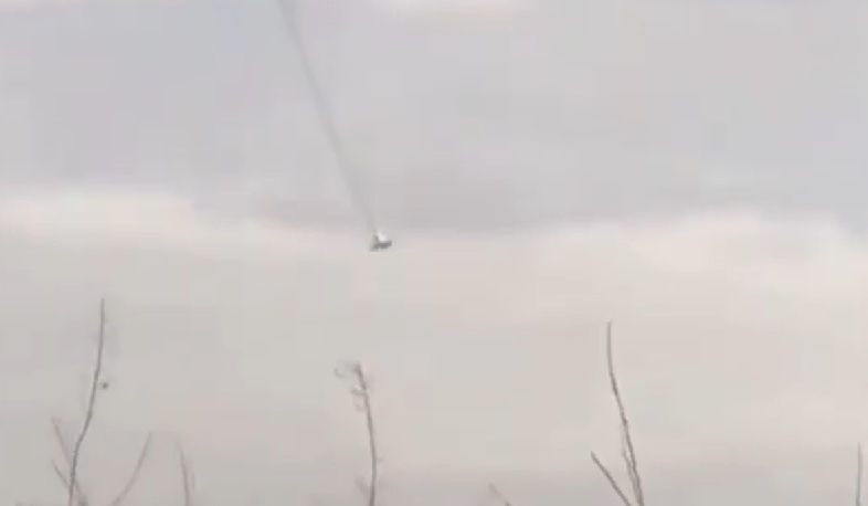 ՊԲ ոչնչացրած թշնամական 3 ռազմական օդանավերից 1-ի ոչնչացման կադրերը․ տեսանյութ