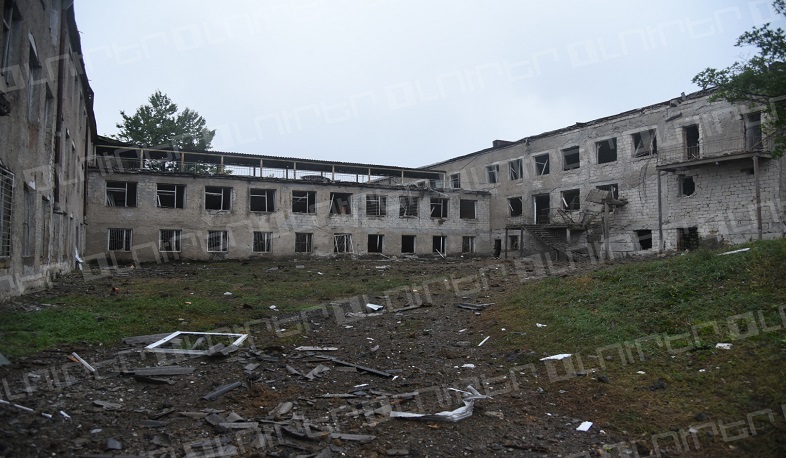 A school was shelled in Stepanakert