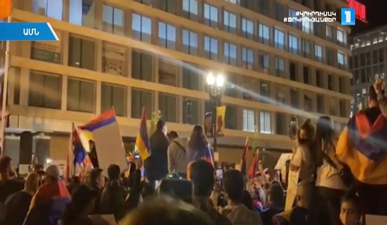 Protest in front of the White House against the Azerbaijani-Turkish aggression