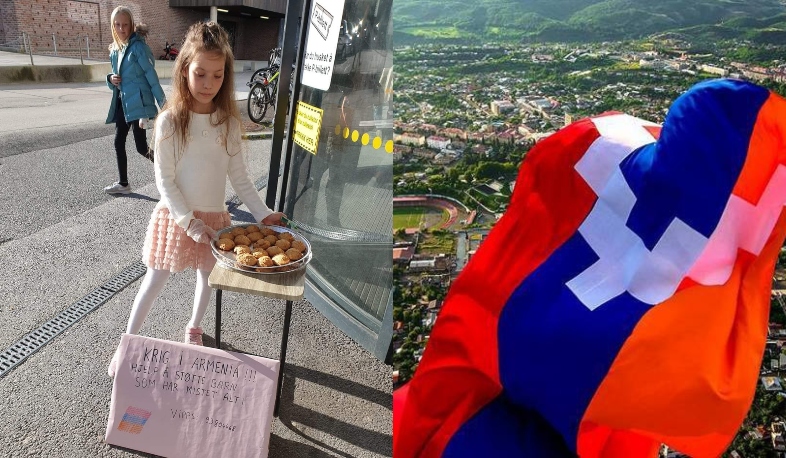 Նորվեգիայում փոքրիկ Էլիզան հիմնադրամին գումար փոխանցելու համար իր պատրաստած թխվածքաբլիթներն է վաճառում