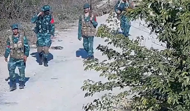 Terrorists in the uniform of the Azerbaijani border troops. Video