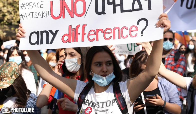 The UN doesn't take notice on the issues we raise. Photos from today's protest