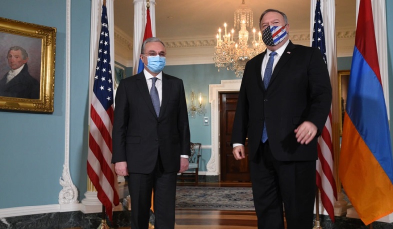 Мнацаканян и Помпео обсудили ситуацию в Нагорном Карабахе