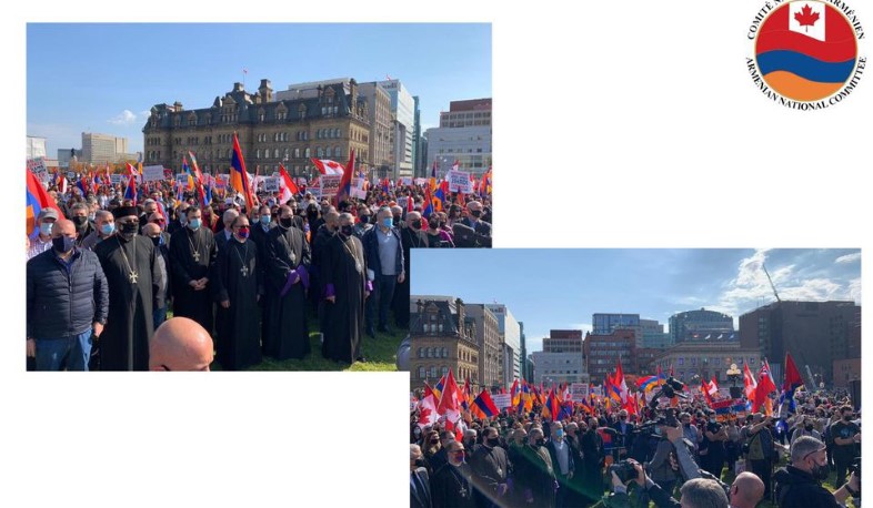 Более 3000 канадцев протестуют перед зданием Парламента Канады